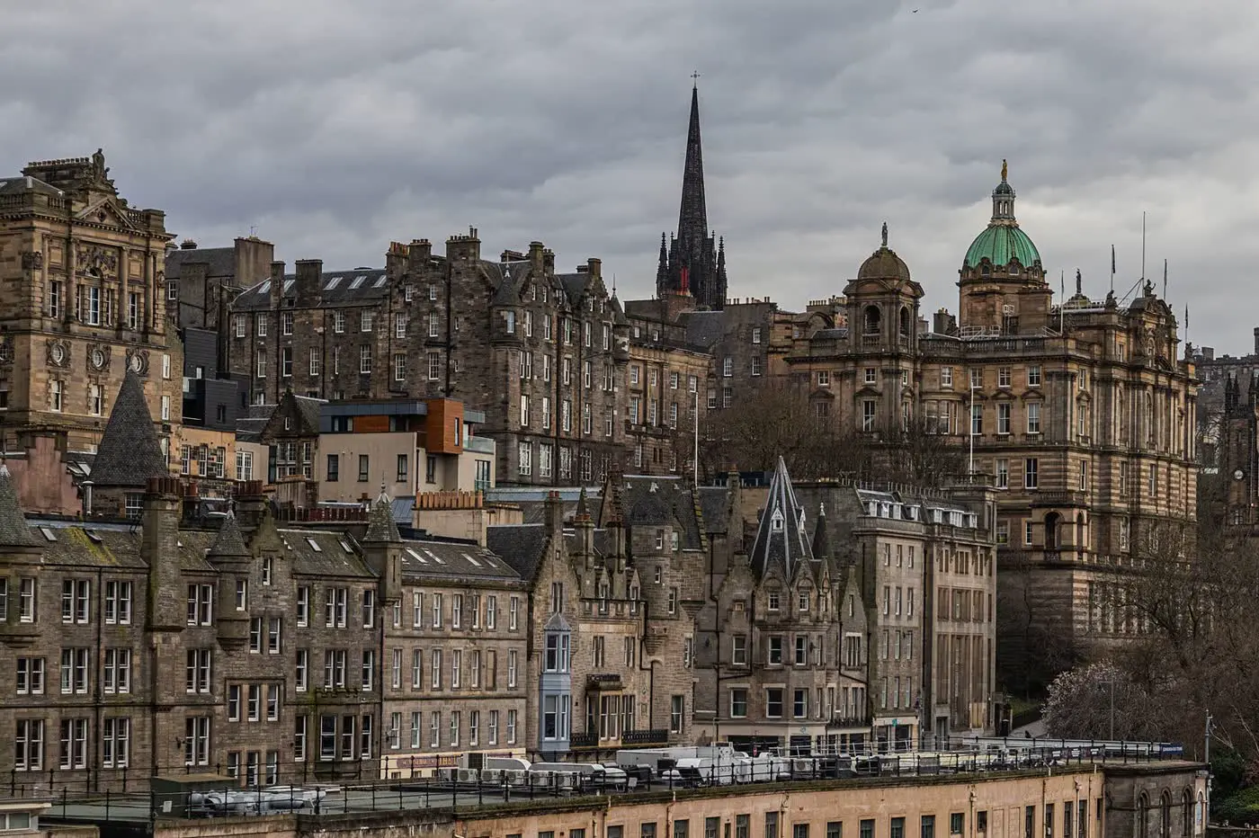 Edinburgh city skyline and castle